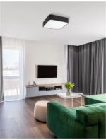 Plafoniera Nova Luce Ragu, negru mat/acril alb, 4x12 W, cod 866602 - imagine 5