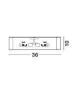 Plafoniera Nova Luce Ragu, negru mat/acril alb, 4x12 W, cod 866602 - imagine 2