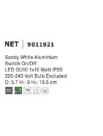 Aplica Nova Luce Net, alb satinat, 1x10 W, cod 9011921 - imagine 4
