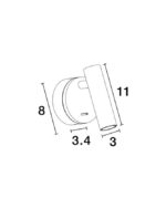 Aplica Nova Luce Clip , alama satinata, 3 W, cod 9030203 - imagine 2