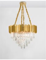 Lustra Nova Luce Grane, auriu satinat, 60 W, cod 9050110 - imagine 6