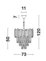 Lustra Nova Luce Grane, auriu satinat, 60 W, cod 9050110 - imagine 4