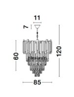 Lustra Nova Luce Grane, auriu satinat, 100 W, cod 9050120 - imagine 4