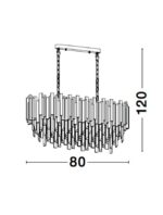 Lustra Nova Luce Grane, auriu satinat, 40 W, cod 9050130 - imagine 3