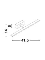 Lampa de baie Nova Luce Mondrian, aluminiu/acril alb, 12 W, cod 9053122 - imagine 2