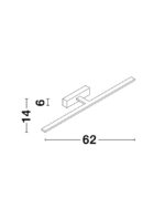 Lampa de baie Nova Luce Mondrian, aluminiu/acril alb, 20 W, cod 9053202 - imagine 7