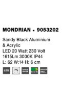 Lampa de baie Nova Luce Mondrian, aluminiu/acril alb, 20 W, cod 9053202 - imagine 2