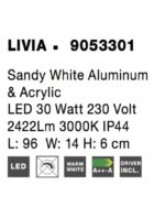 Lampa de baie Nova Luce Livia, alb mat, 30 W, cod 9053301 - imagine 2