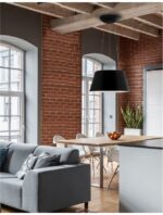 Suspensie Nova Luce Volcano, negru/alb, 33 W, cod 9077881 - imagine 11