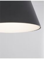Suspensie Nova Luce Volcano, negru/alb, 33 W, cod 9077881 - imagine 7