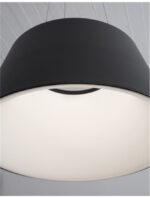 Suspensie Nova Luce Volcano, negru/alb, 33 W, cod 9077881 - imagine 6