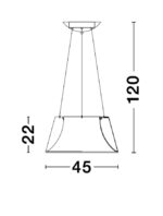 Suspensie Nova Luce Volcano, negru/alb, 33 W, cod 9077881 - imagine 4