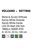 Suspensie Nova Luce Volcano, alb, 33 W, cod 9077882 - imagine 4