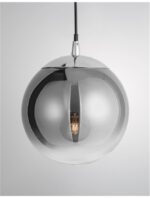 Pendul Nova Luce Lazione, finisaj crom lucios/sticla fume, 1x12 W, cod 9080200 - imagine 6