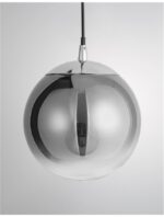 Pendul Nova Luce Lazione, finisaj crom lucios/sticla fume, 1x12 W, cod 9080200 - imagine 5