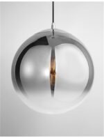 Pendul Nova Luce Lazione, finisaj crom lucios/sticla fume, 1x12 W, cod 9080300 - imagine 6