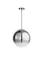 Pendul Nova Luce Lazione, finisaj crom lucios/sticla fume, 1x12 W, cod 9080300