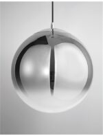 Pendul Nova Luce Lazione, finisaj crom lucios/sticla fume, 1x12 W, cod 9080300 - imagine 3