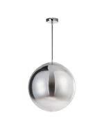 Pendul Nova Luce Lazione, finisaj crom lucios/sticla fume, 1x12 W, cod 9080400