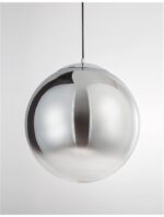 Pendul Nova Luce Lazione, finisaj crom lucios/sticla fume, 1x12 W, cod 9080400 - imagine 6