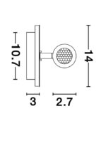 Aplica Nova Luce Penor, alb satinat, cod 9081221 - imagine 4