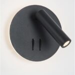 Aplica Nova Luce Penor, negru satinat, cod 9081222