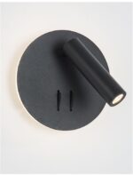 Aplica Nova Luce Penor, negru satinat, cod 9081222