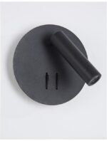 Aplica Nova Luce Penor, negru satinat, cod 9081222 - imagine 8