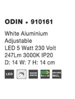 Aplica Nova Luce Odin, LED 5W, alb satinat, cod 910161 - imagine 3