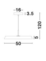 Pendul Nova Luce Vetro, alb mat, 41 W, cod 910621 - imagine 4