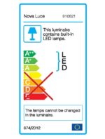 Pendul Nova Luce Vetro, alb mat, 41 W, cod 910621 - imagine 2