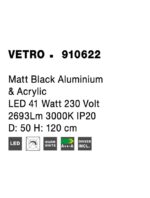 Pendul Nova Luce Vetro, negru mat, 41 W, cod 910622 - imagine 4