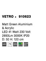 Pendul Nova Luce Vetro, verde mat, 41 W, cod 910623 - imagine 4