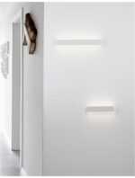 Aplica Nova Luce Line, LED 2x8W, alb satinat, cod 9115908