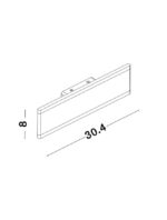 Aplica Nova Luce Line, LED 2x8W, alb satinat, cod 9115908 - imagine 4