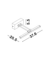 Aplica Nova Luce Marnell, LED 12W, nickel, cod 9117302 - imagine 2