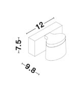 Aplica Nova Luce Sabia, aluminiu cromat/acril, 5 W, cod 9122311 - imagine 4
