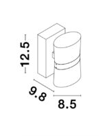 Aplica Nova Luce Sabia, aluminiu cromat/acril, 10 W, cod 9122321 - imagine 4