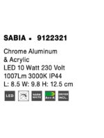 Aplica Nova Luce Sabia, aluminiu cromat/acril, 10 W, cod 9122321 - imagine 3