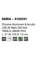 Aplica Nova Luce Sabia, aluminiu cromat/acril, 20 W, cod 9122341 - imagine 3