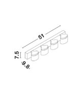 Aplica Nova Luce Sabia, aluminiu cromat/acril, 20 W, cod 9122341 - imagine 4