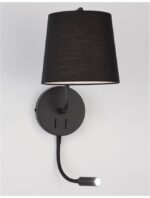 Aplica Nova Luce Sage, negru mat, 12+3 W, cod 9129330 - imagine 10