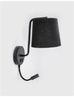 Aplica Nova Luce Sage, negru mat, 12+3 W, cod 9129330 - imagine 8