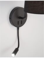 Aplica Nova Luce Sage, negru mat, 12+3 W, cod 9129330 - imagine 7