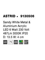 Aplica Nova Luce Astrid, LED 6W, alb satinat, cod 9130506 - imagine 3