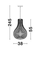 Pendul Nova Luce Soho, lemn stratificat, 1x12W, cod 9138061 - imagine 4