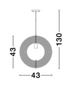 Pendul Nova Luce Asco, lemn stratificat, 1x12W, cod 9138062 - imagine 4