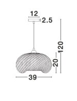 Pendul Nova Luce Scarlet, 1x12W, cod 9142498 - imagine 4