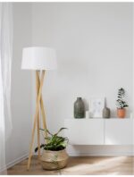 Lampadar Nova Luce Salino, lemn/textil alb, 1x12W, cod 9145061 - imagine 9