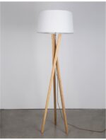 Lampadar Nova Luce Salino, lemn/textil alb, 1x12W, cod 9145061 - imagine 8